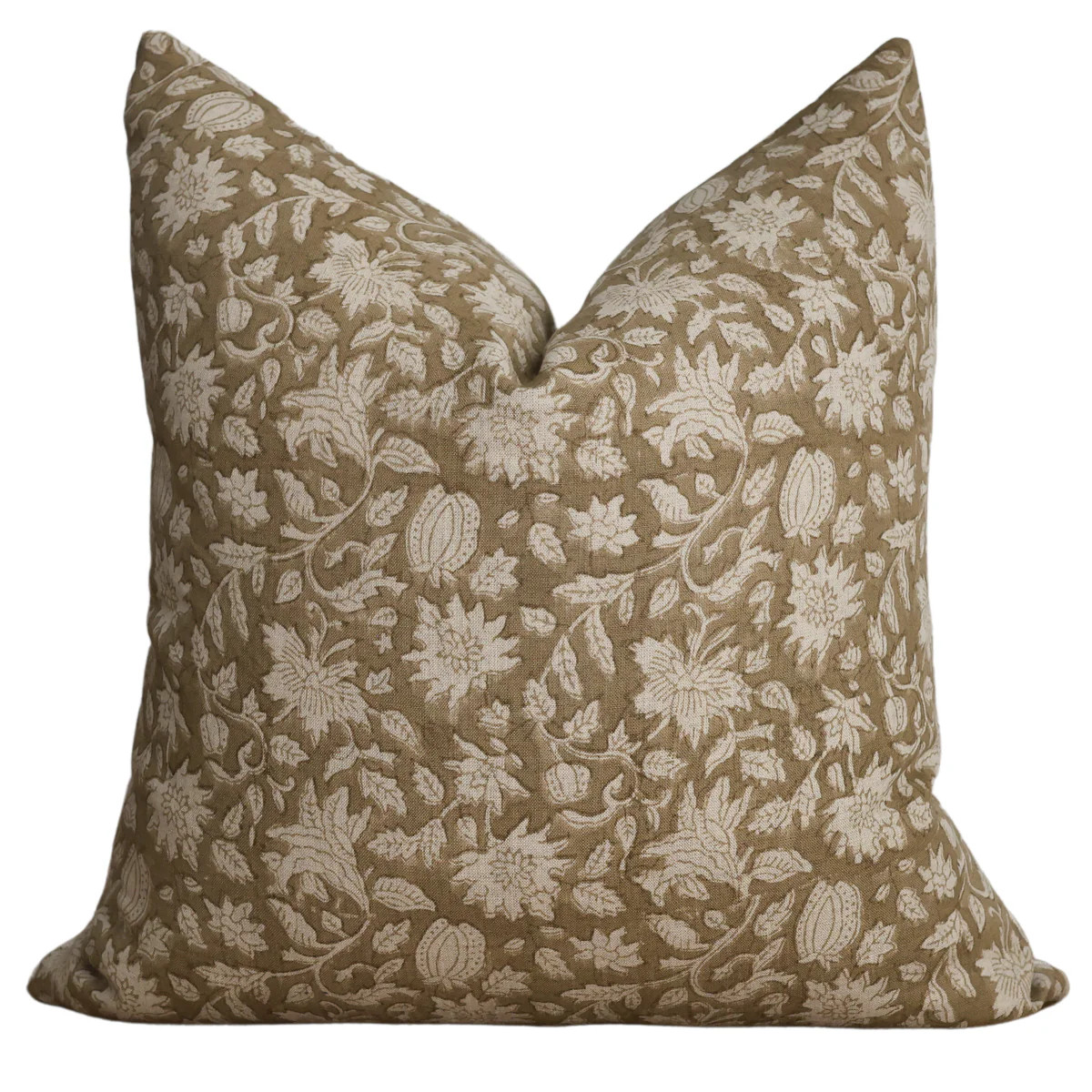 Fall Brown Block Print Pillow Cover | Hackner Home (US)