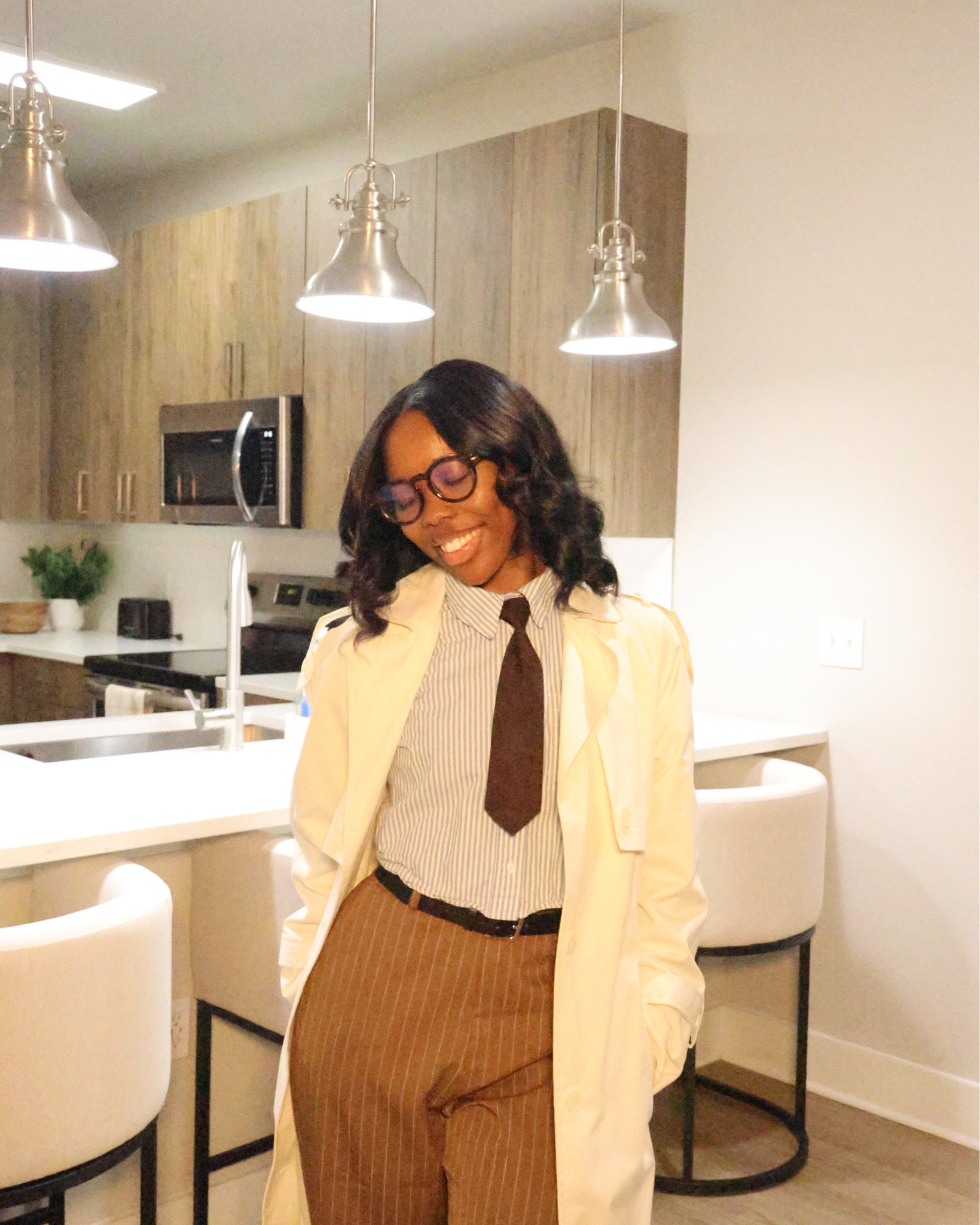 Sunday OOTD 🤎⛪️
Shirt: H&M
Tie: SHEIN 
Pants: SHEIN 
Coat: forever 21 *no longer sold 

#LTKootd