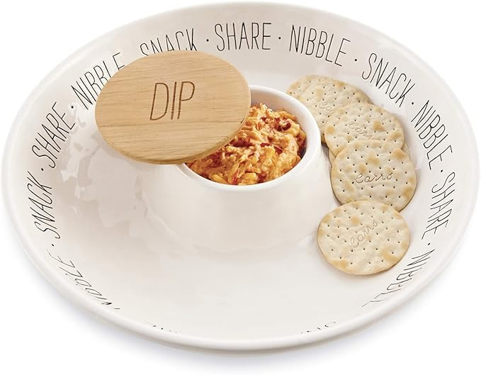 Mud Pie Circa Chip N Dip Set (Bistro Chip n' Dip Server) | Amazon (US)