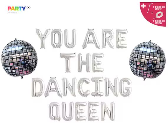 You Are the Dancing Queen Banner  Disco Birthday  70s Themed - Etsy | Etsy (US)