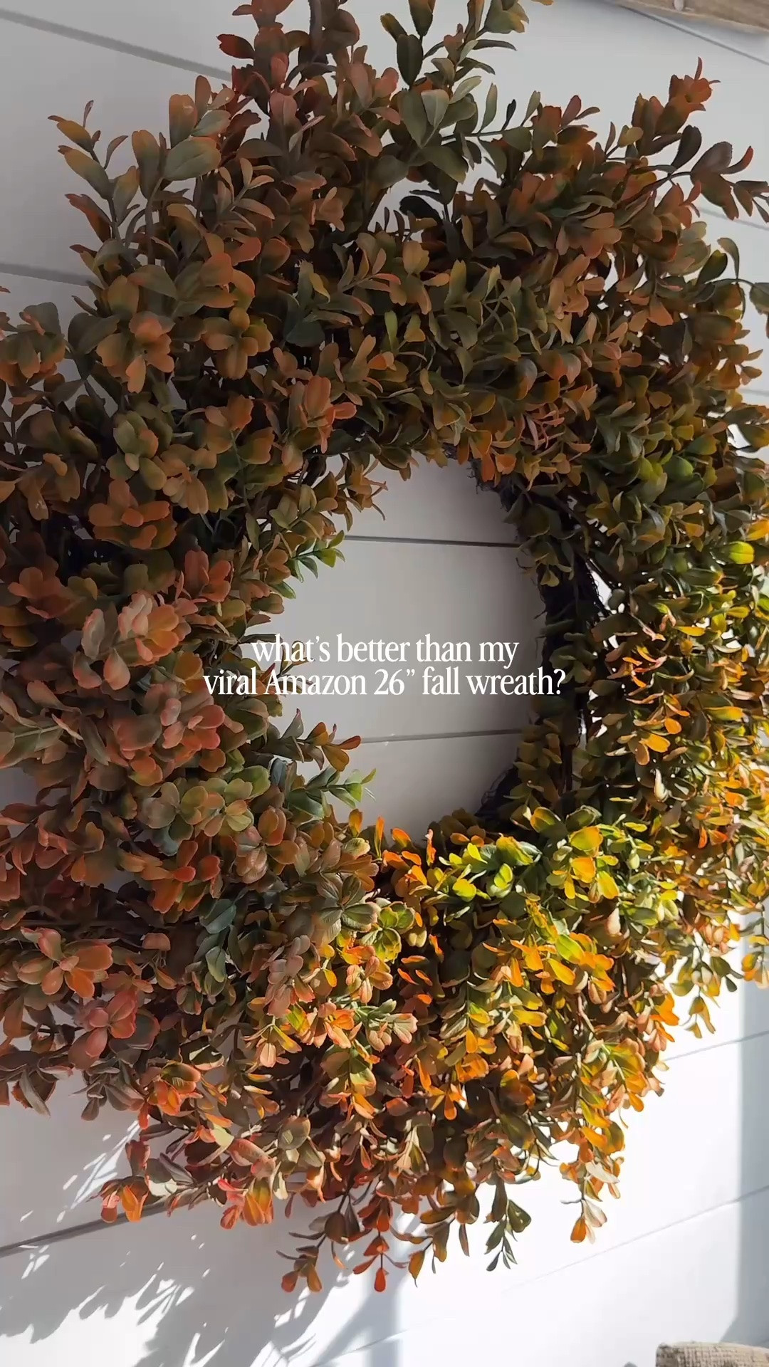 There’s a reason this 26” wreath from Amazon was a hit last fall — is gorgeous, durable, and under $40. Oh…and it’s NOW AVAILABLE in 32”. 🍂

Suitable for indoor and outdoor use. Use alone or side-by-side on your front doors.

#LTKSeasonal #LTKHome #LTKvlog