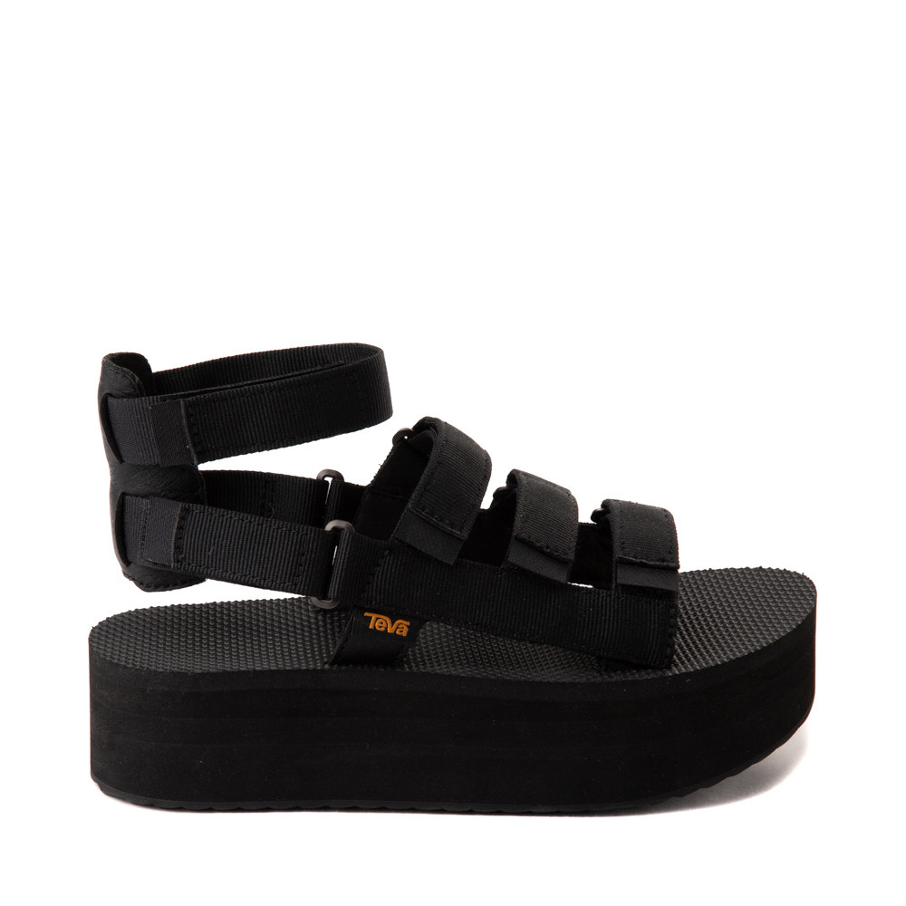 Womens Teva Flatform Mevia Sandal - Black | Journeys