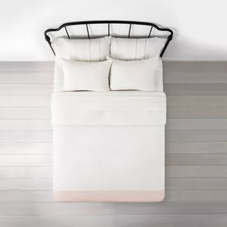 Comforter Set Sour Cream with Dusty Pink Border - Hearth & Hand™ with Magnolia | Target