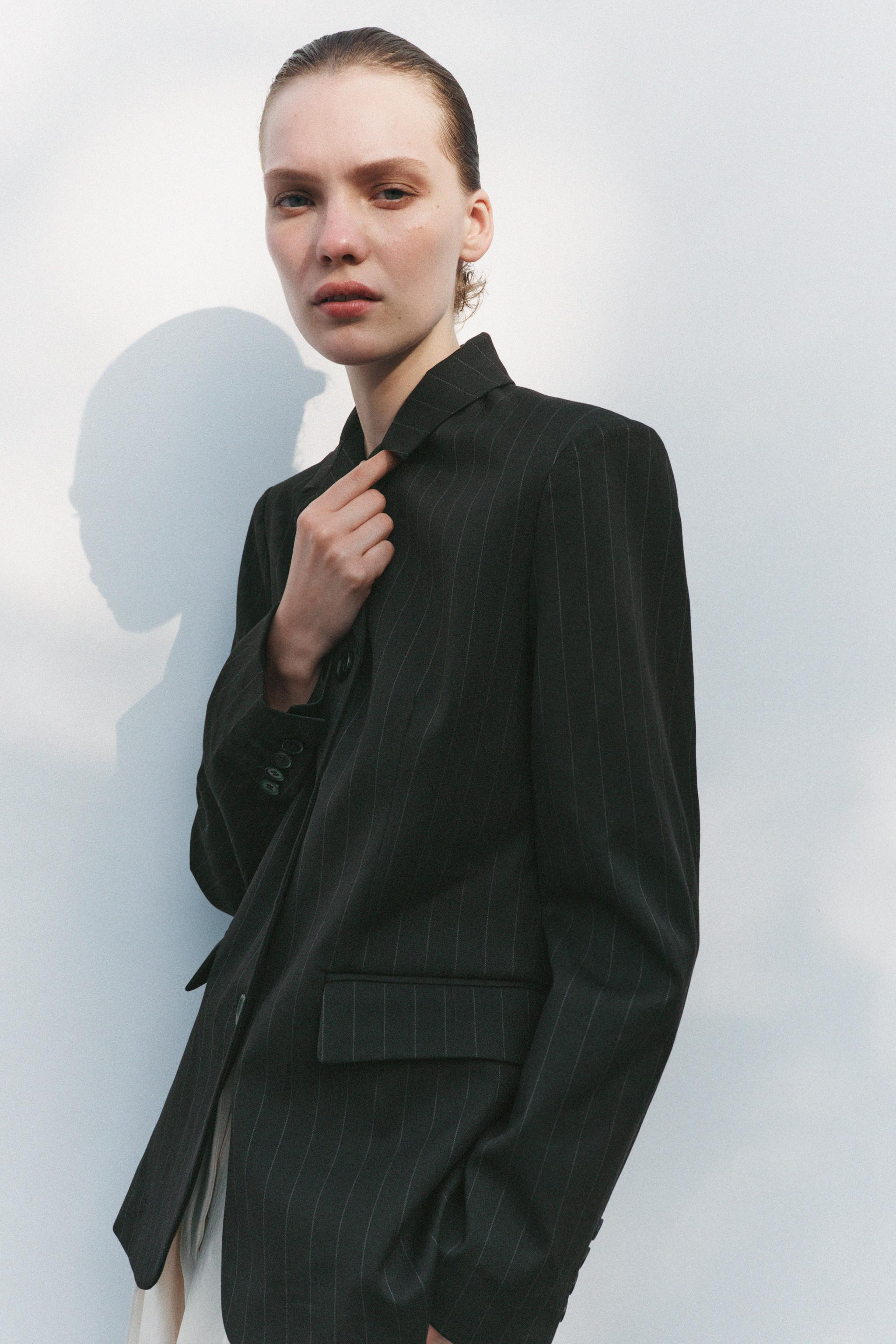 MINIMAL STRIPED BLAZER ZW COLLECTION | Zara US