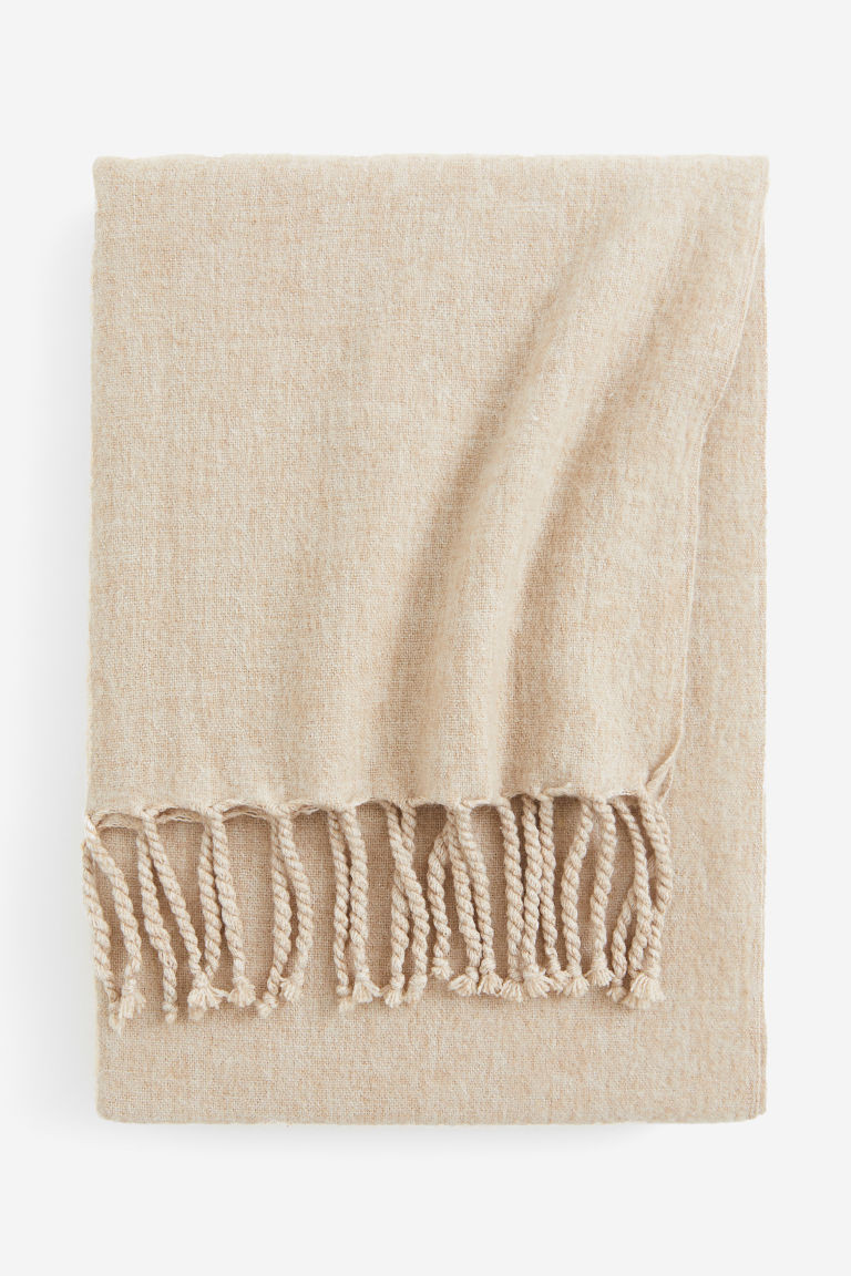 H & M - Wool-blend Throw - Beige | H&M (US + CA)