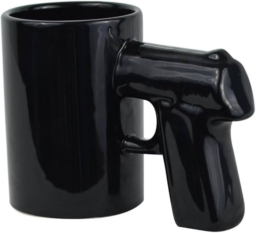 Fairly Odd Novelties Black Ceramic Gun Mug | Amazon (US)