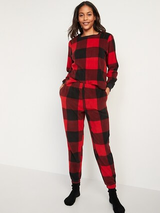Matching Printed Microfleece Pajama Set for Women | Old Navy (US)