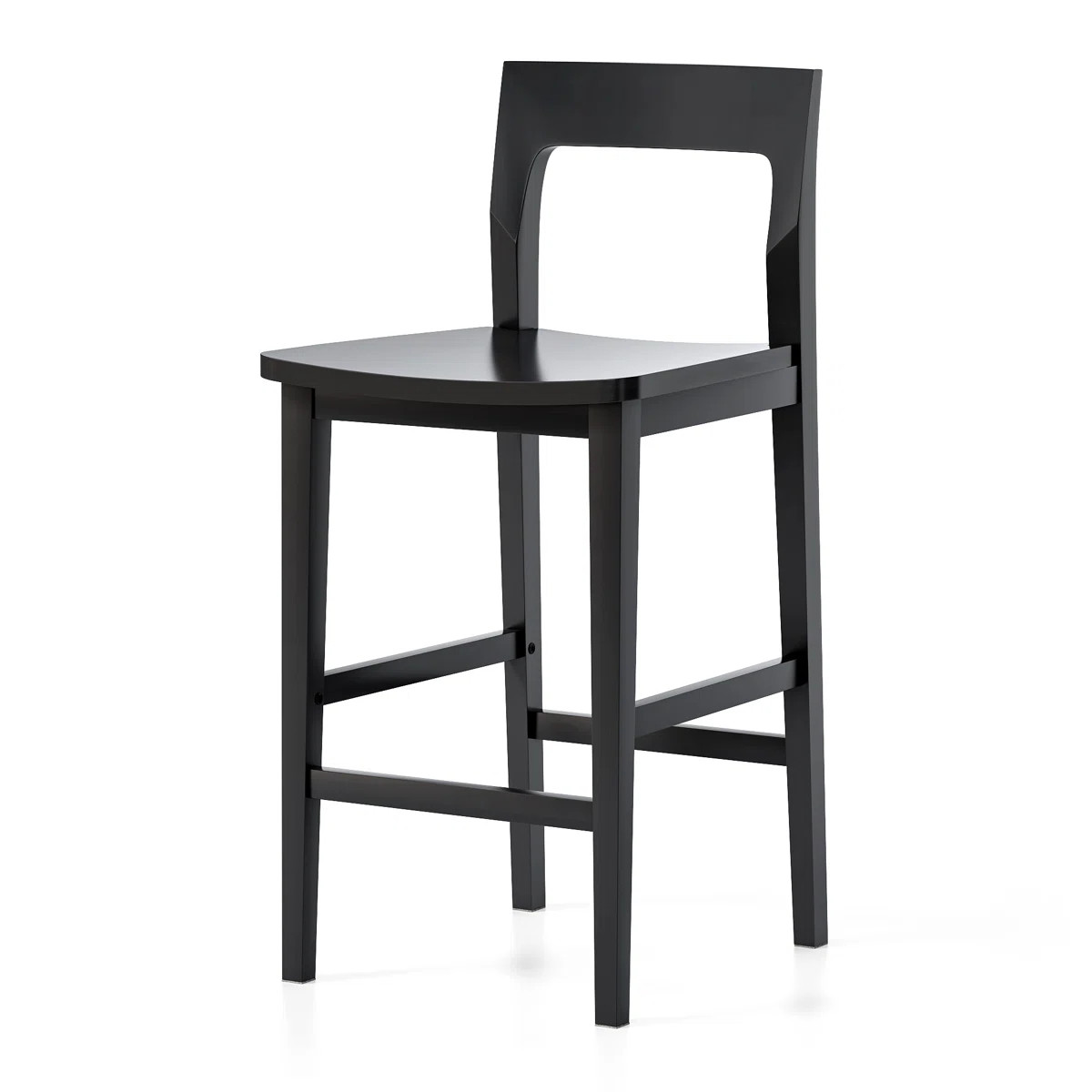 Solid Wood Counter Stool With Footrest | Wayfair North America