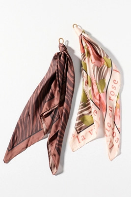Silky Printed Hair Scarves, Set of 2 | Anthropologie (US)