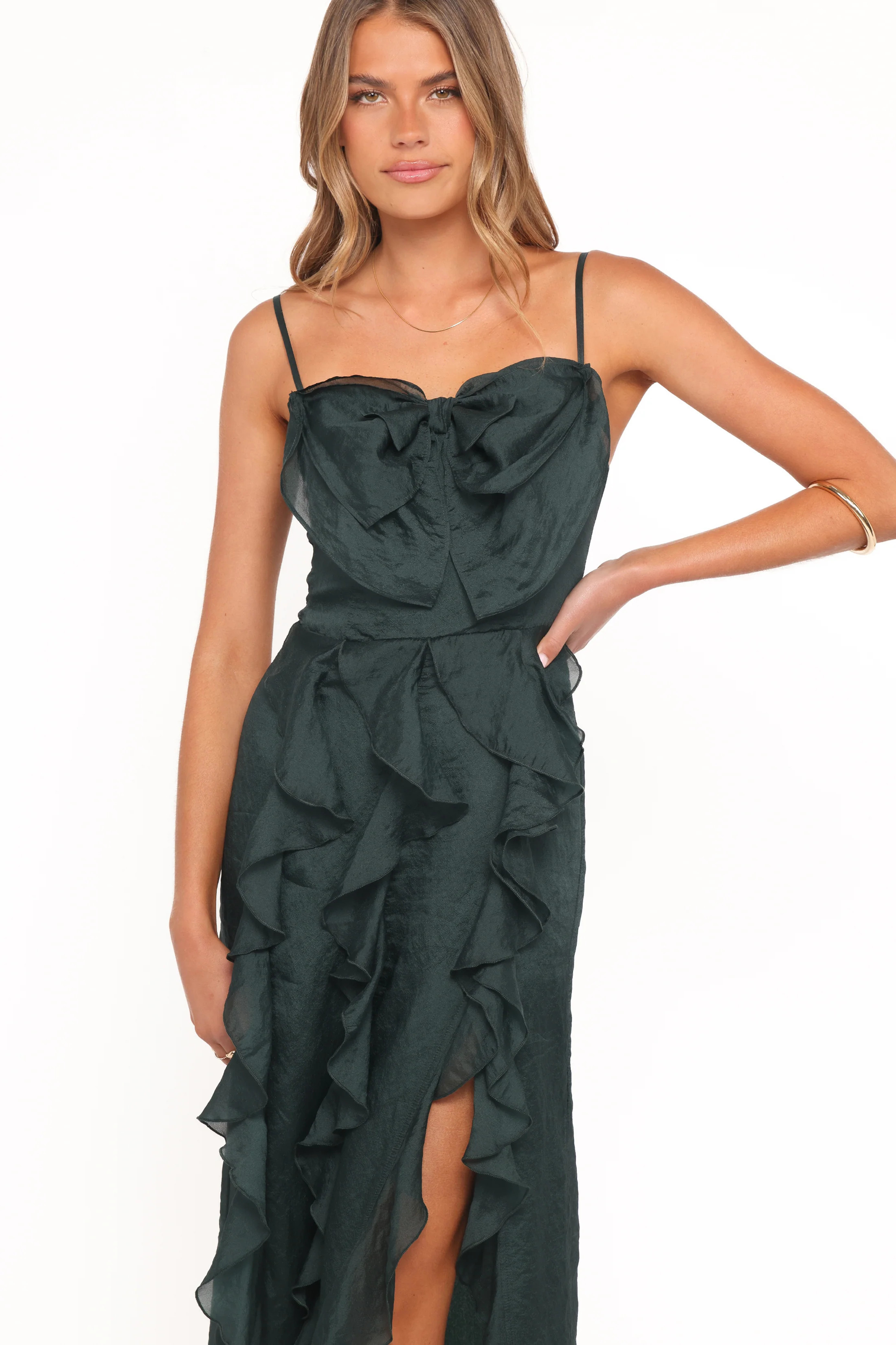 Adelyn Midi Dress - Emerald | Petal & Pup (US)