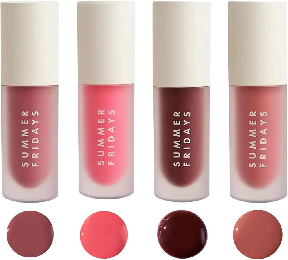 Summer Fridays Dream Lip Oil Set - High Shine, Non-Sticky, Skin Care Infused Tinted Lip Gloss Oil... | Amazon (US)