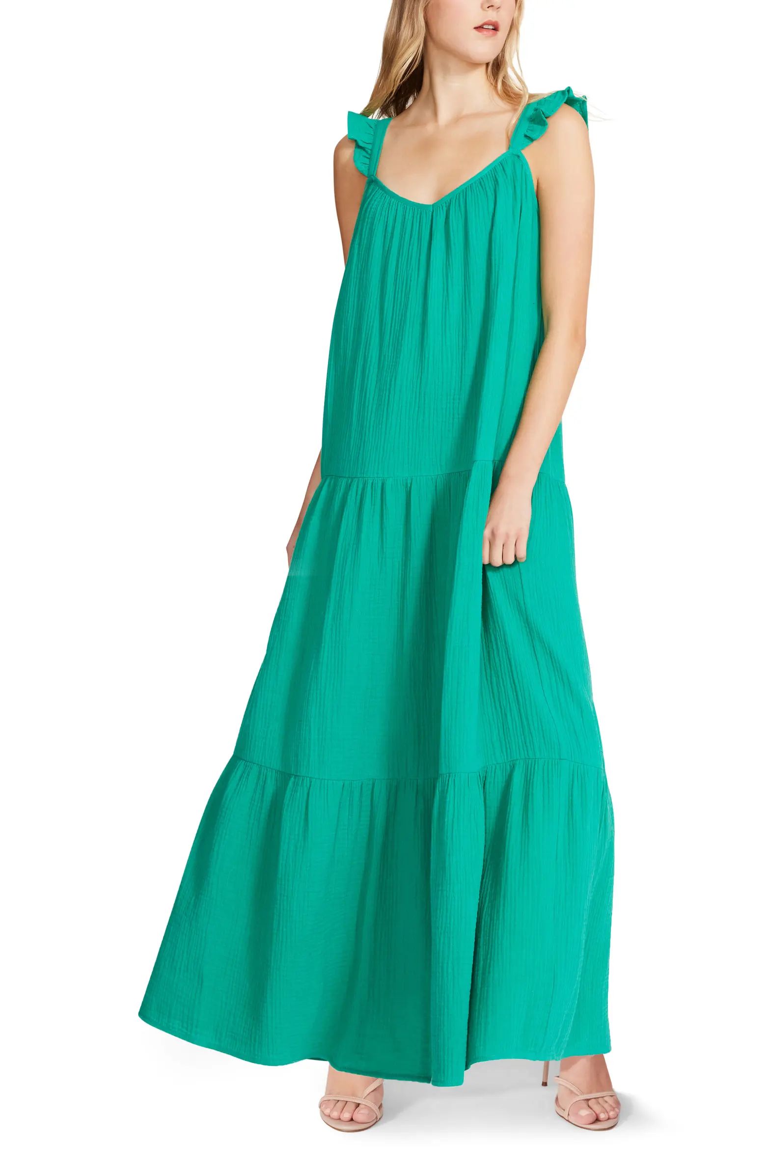 BB Dakota by Steve Madden Ella Flutter Strap Cotton Maxi Dress | Nordstrom | Nordstrom