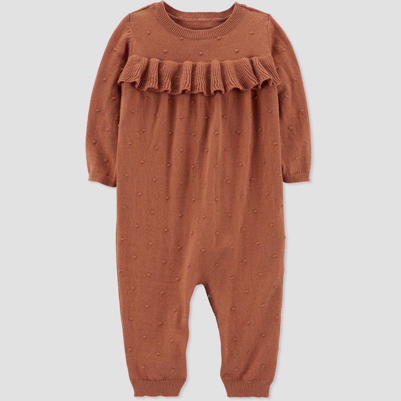 Carter's Just One You® Baby Girls' Dot Jumpsuit - Brown | Target