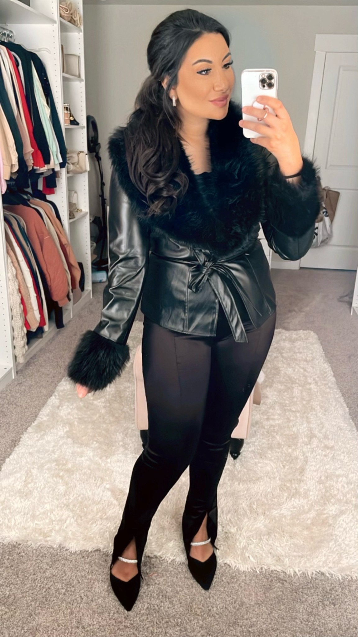 My all time favorite jacket style! 
The exact item I’m wearing is unfortunately sold out but I linked some very similar leather jackets with faux fur collar & cuffs! 

#LTKunder50 #LTKsalealert #LTKstyletip