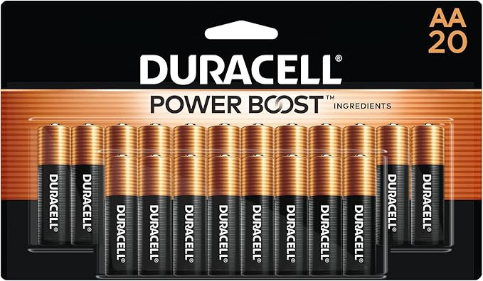 Duracell Coppertop AA Batteries with Power Boost Ingredients, 20 Count Pack Double A Battery with... | Amazon (US)