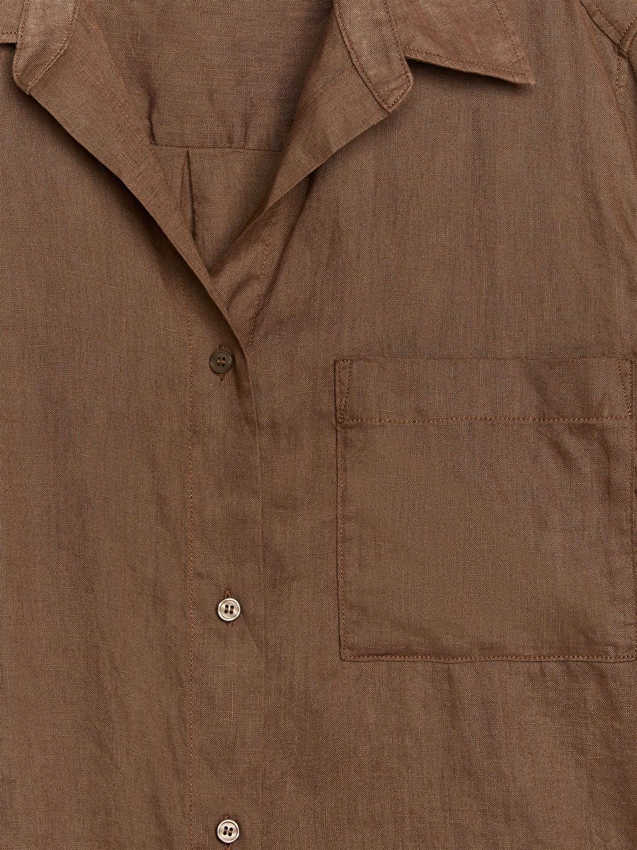 Linen Resort Shirt - Brown - ARKET GB | ARKET (US&UK)