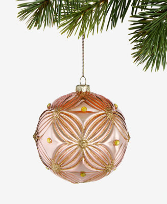 Glitter Texture Glass Ball Ornament, Macy's Exclusive | Macy's