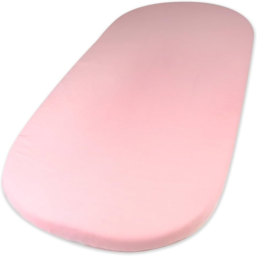 HonestBaby Organic Cotton Fitted Bassinet Sheet, Pink, One Size | Amazon (US)