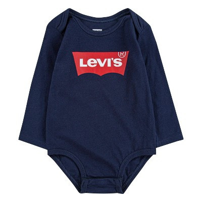 Levi's® Baby Girls' Long Sleeve Batwing Bodysuit - Blue 6M | Target