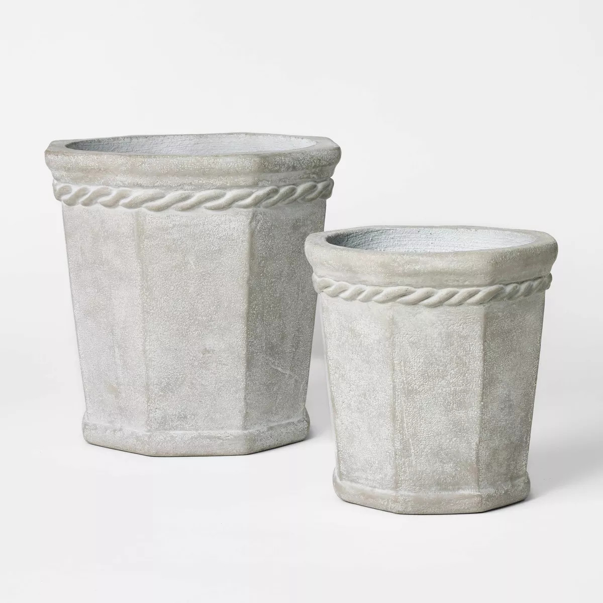 Octagon Concrete Planter Large Gray - Threshold™ designed with Studio McGee | Target