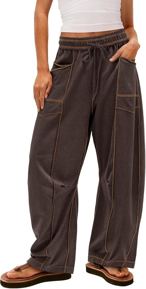 Yanekop Women's Baggy Wide Leg Palazzo Pants | Amazon (US)