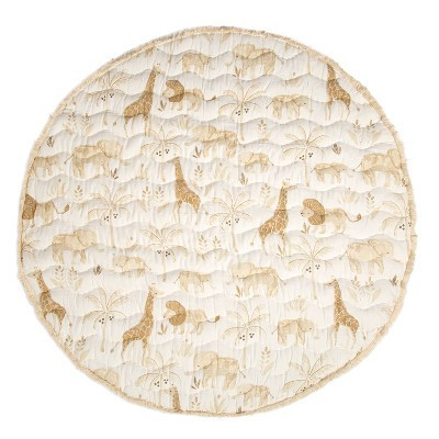 Crane Baby Cotton Quilted Activity Playmat - Kendi Animals | Target