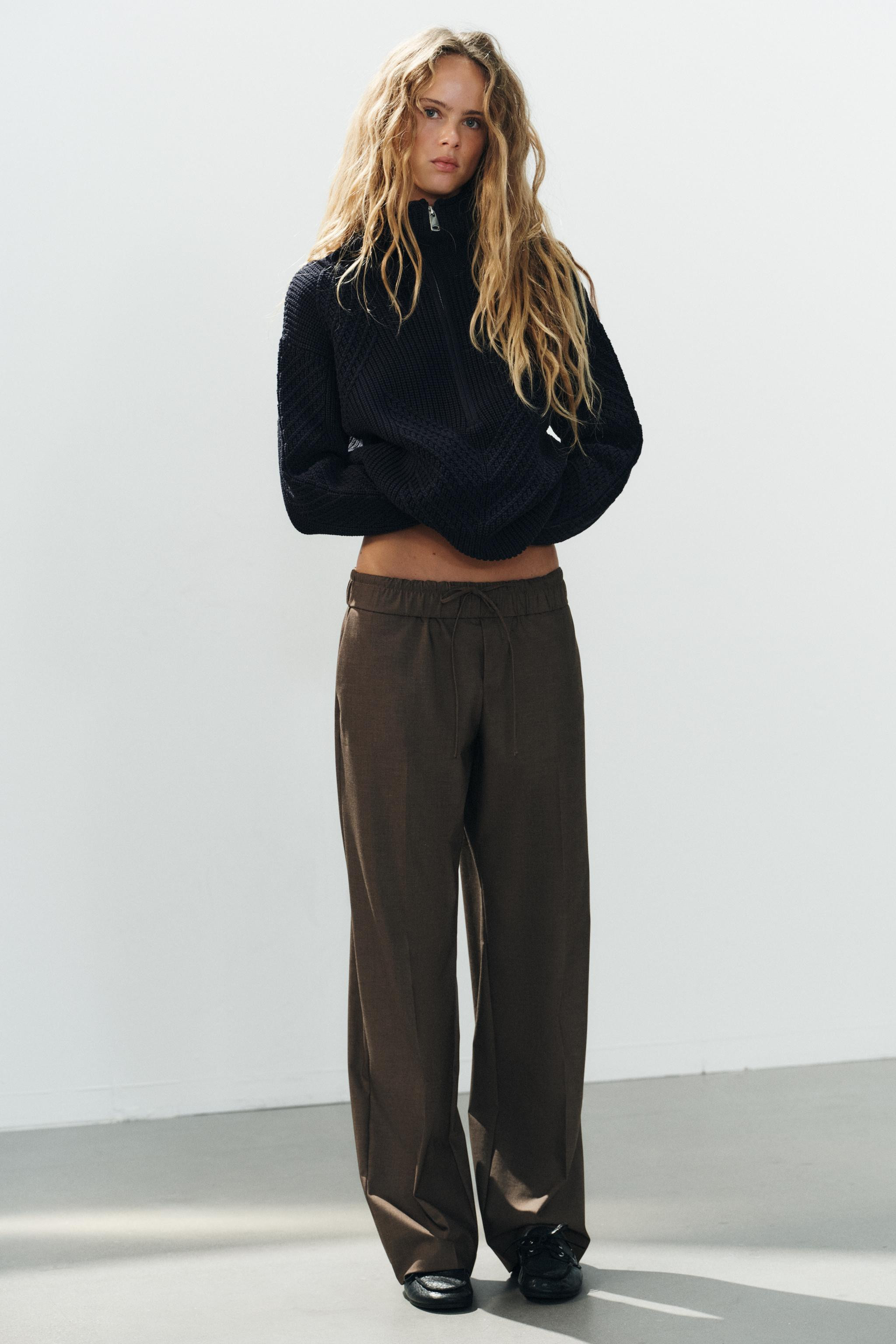 FOLDED WAIST DRAWSTRING PANTS | Zara US
