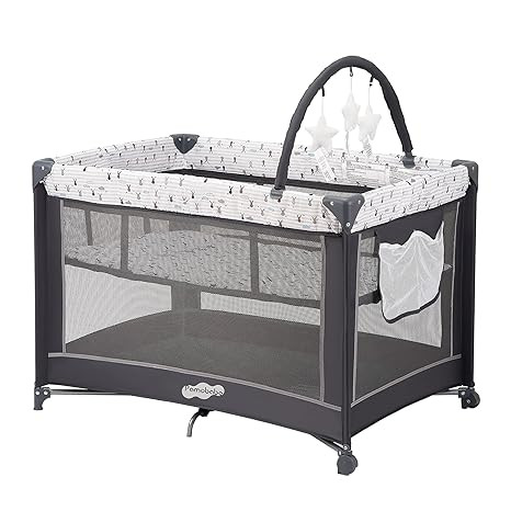 Pamo Babe Pack and Play with Bassinet, Portable Playard for Baby | Amazon (US)