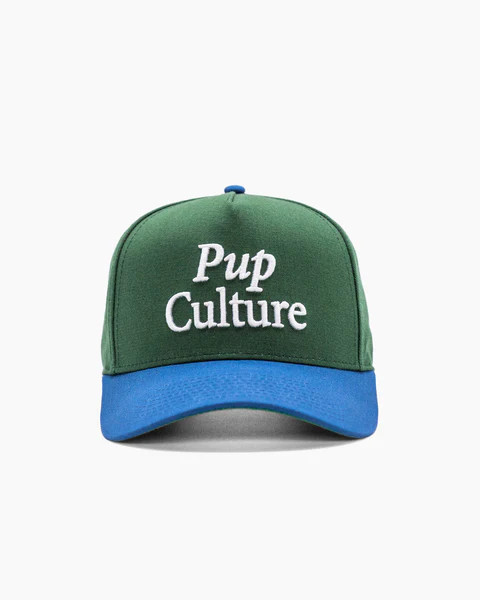 Pup Culture | 5-Panel Hat | Green & Cobalt | Diogie