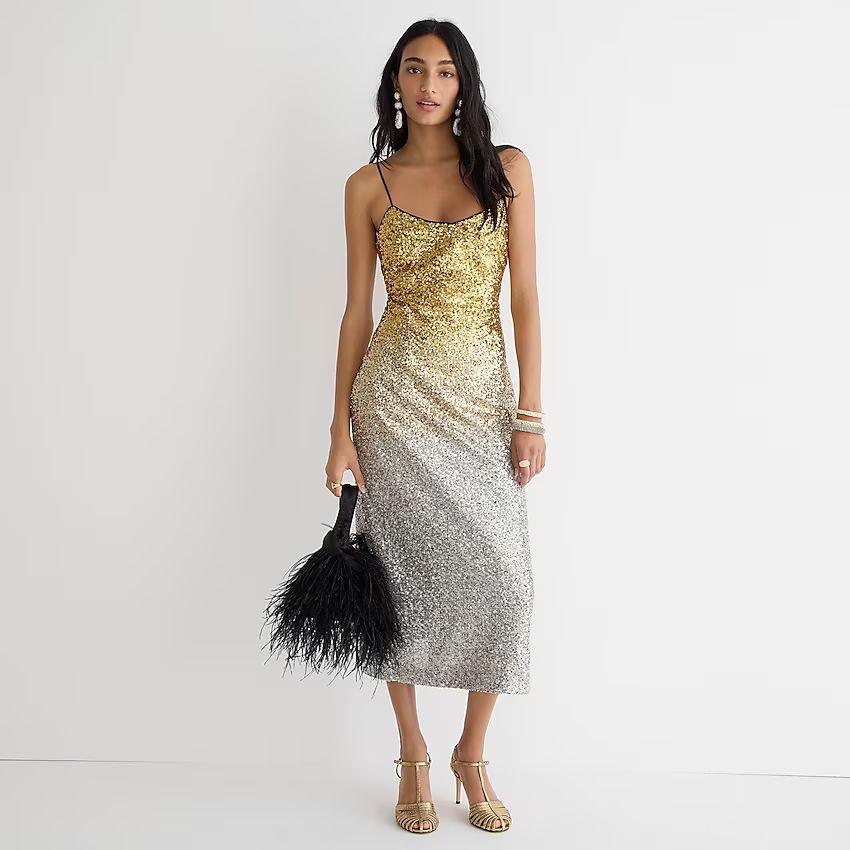 Gwyneth ombré sequin slip dress | J.Crew US