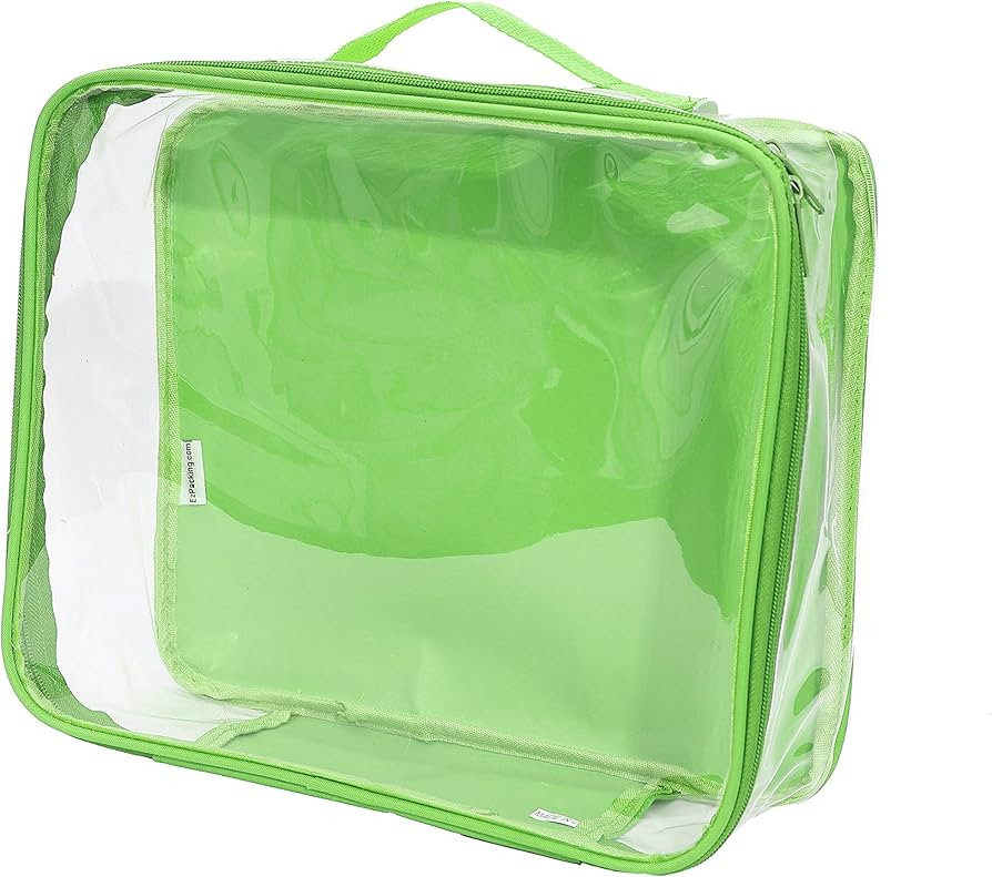 Medium Clear Travel Packing Cube/See-Through Clothes Organizer for Carry on & Checked Suitcase, R... | Amazon (US)