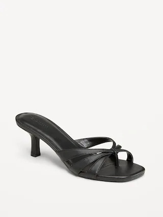 Strappy Kitten-Heel Sandals for Women | Old Navy (US)