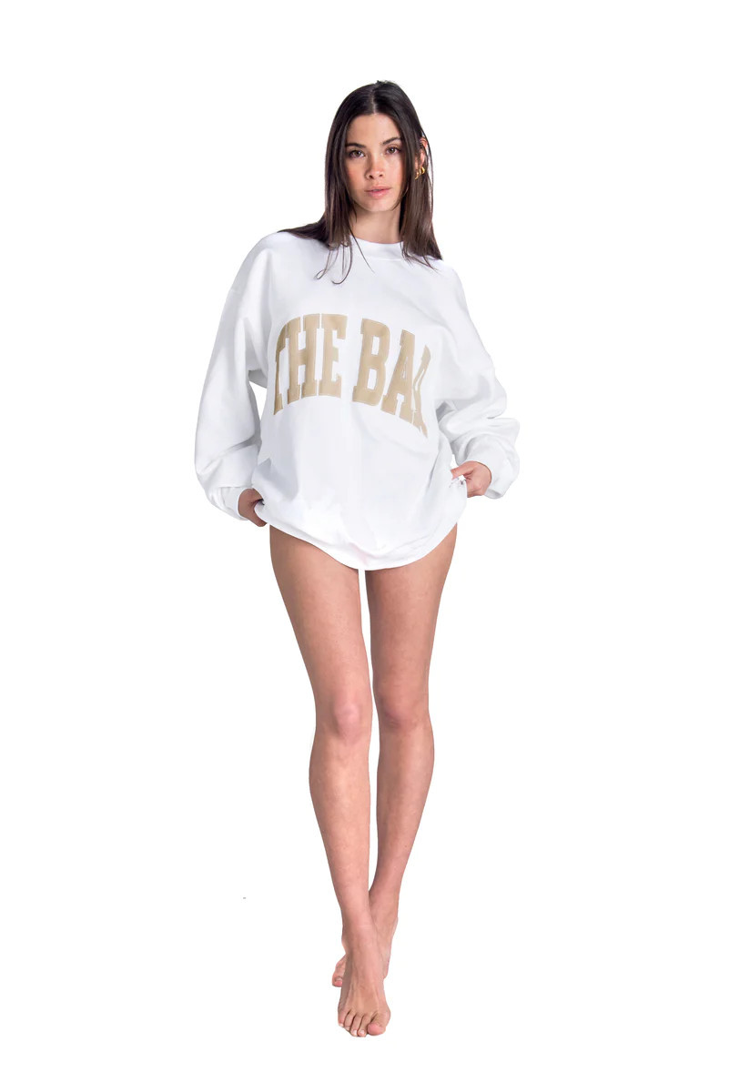 VARSITY SWEATSHIRT WHITE/TAN | The Bar