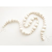 Classic White Felt Ball Garland - 3 Sizes Included Bunting, Banner | Etsy (US)