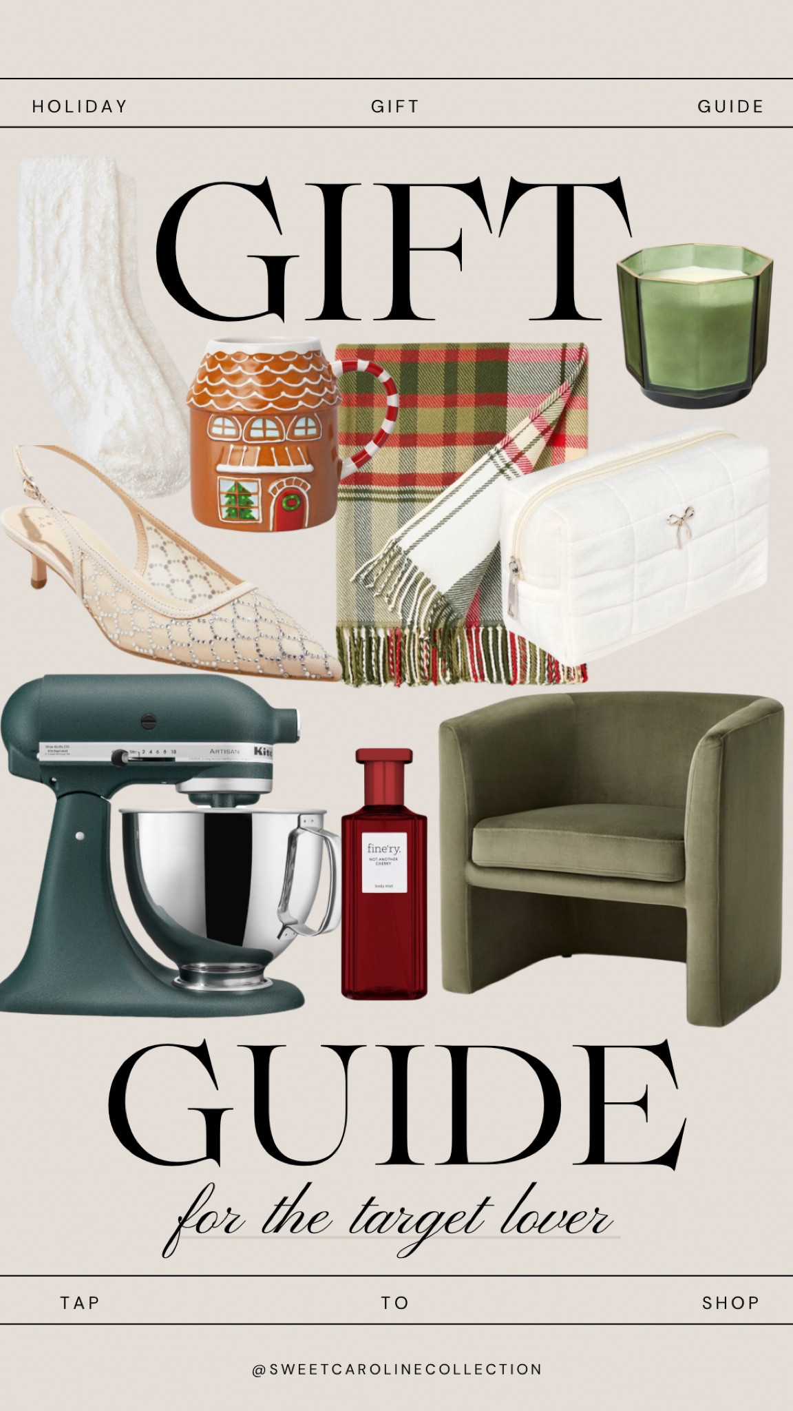 Holiday Gift Guide for the Target lover 🎄🎁

Target, kitchenaid mixer, chair, barrel chair, perfume, blanket, slippers, candle, socks, heels, cosmetic bag, coffee mug, ice bucket, bar, shoes, clothes, home, kitchen, robe, cozy, gift guide, gifts for her, slippers, nespresso, espresso maker, blanket, cake stand, cake dome, pajama set, slippers, bar glasses, wine glasses, coupe glasses, glass set, film camera, cookbook, summer suppers, accent chair, dry bar, hair dryer, threshold, studio McGee, diffuser, stainless steel cup, mixing bowls, kitchen, roomba, cordless vacuum, holiday, Christmas, Christmas gifts, gift ideas, home, decor, sleep, under 300, under 200, under 150, under 100, under 50, sale, sale alert, sweet Caroline collection

#LTKGiftGuide #LTKFindsUnder100 #LTKHoliday