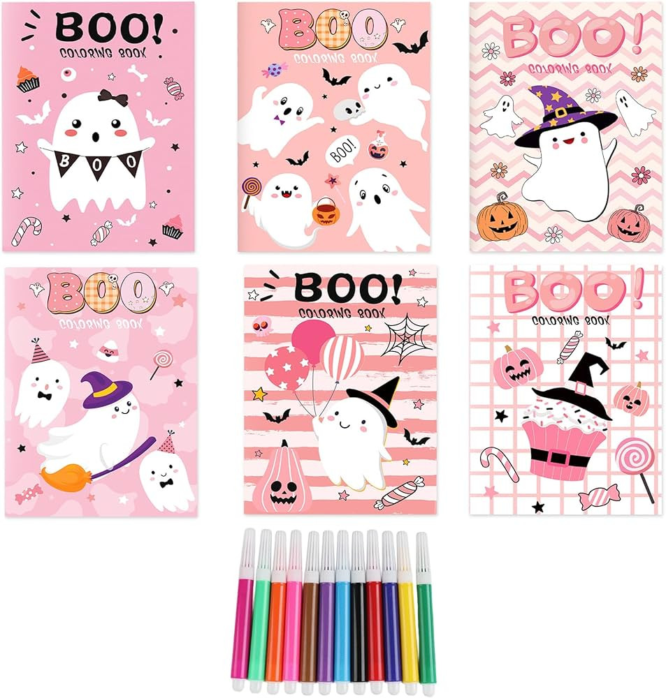 Pink Boo Halloween Notepads Party Favors Mini Pocket Notebooks Ghost Goodie Bag Stuffers Filler G... | Amazon (US)