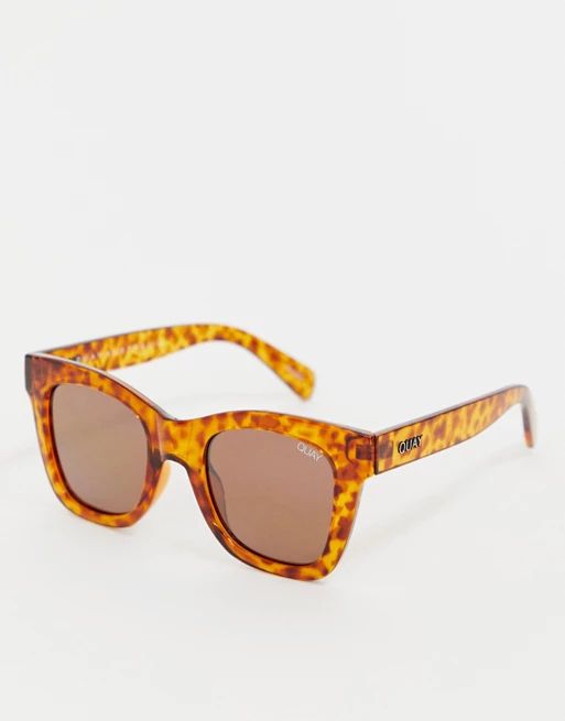 Quay Australia After Hours square sunglasses in tort | ASOS US