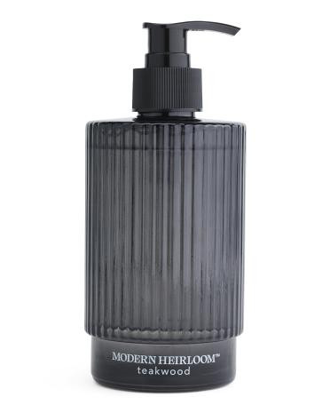 Ribbed Teakwood Glass Hand Soap | TJ Maxx