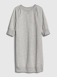 Puff Sleeve Crewneck Sweatshirt Dress | Gap (CA)