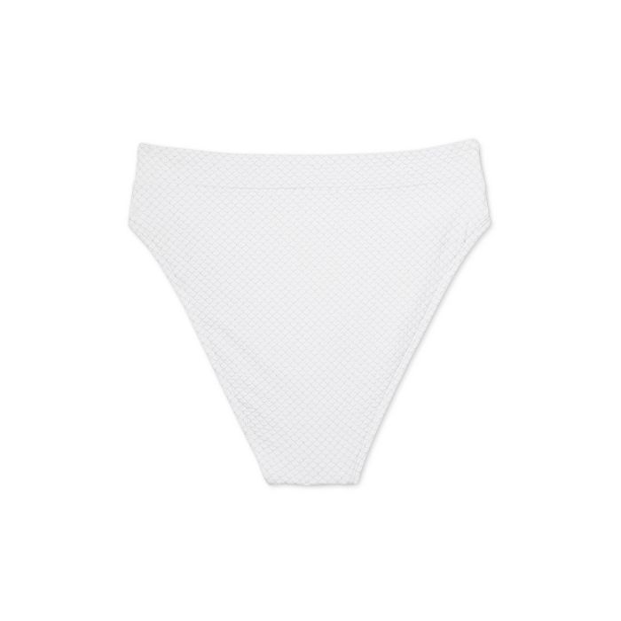 Juniors' Lurex Textured High Leg High Waist Bikini Bottom - Xhilaration™ White | Target