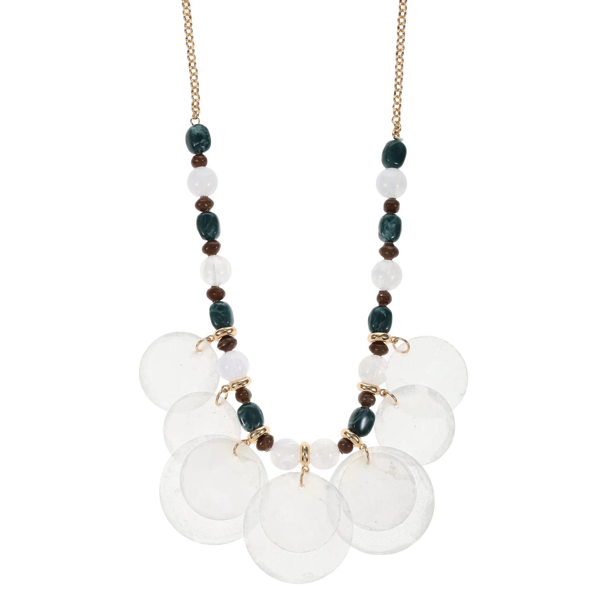 Scoop Women’s Beaded Shell Statement Necklace | Walmart (US)