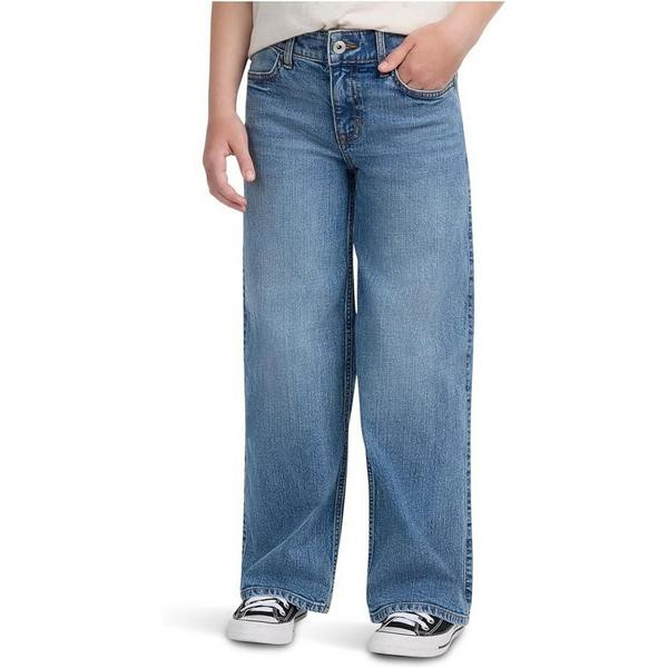 Girls' abercrombie kids Relaxed Fit Wide Leg Jeans Cabin Blues 7/8 | Scheels Sports