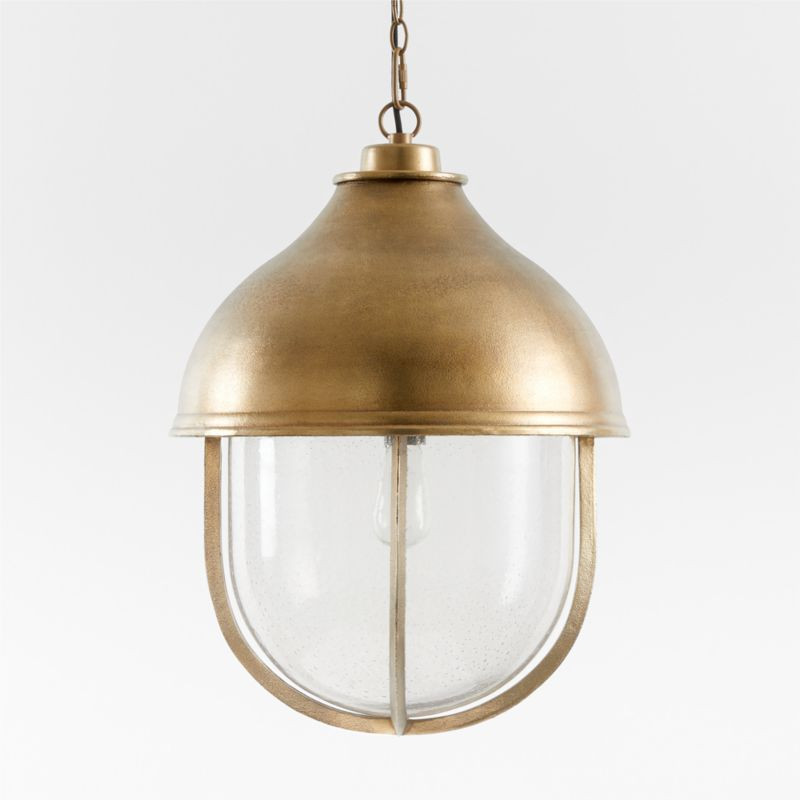 North Large Brass Cage Pendant Light by Leanne Ford | Crate & Barrel | Crate & Barrel
