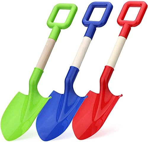 16" Long Kids Beach Spades Sand Shovels Toys Gardening Tools Kit Sandbox Sturdy Scoop Durable Wood H | Amazon (US)