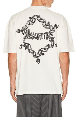 ALLSAINTS Drip Crew Neck Tee in Chalk White from Revolve.com | Revolve Clothing (Global)