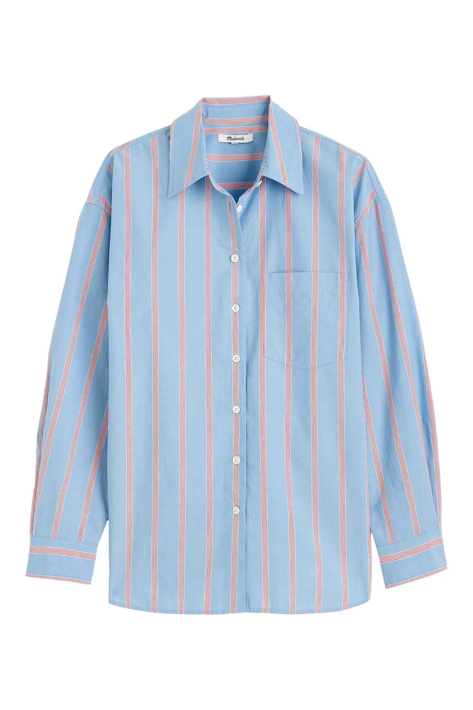 The Easy Stripe Cotton Poplin Button-Up Shirt (Women) | Nordstrom | Nordstrom