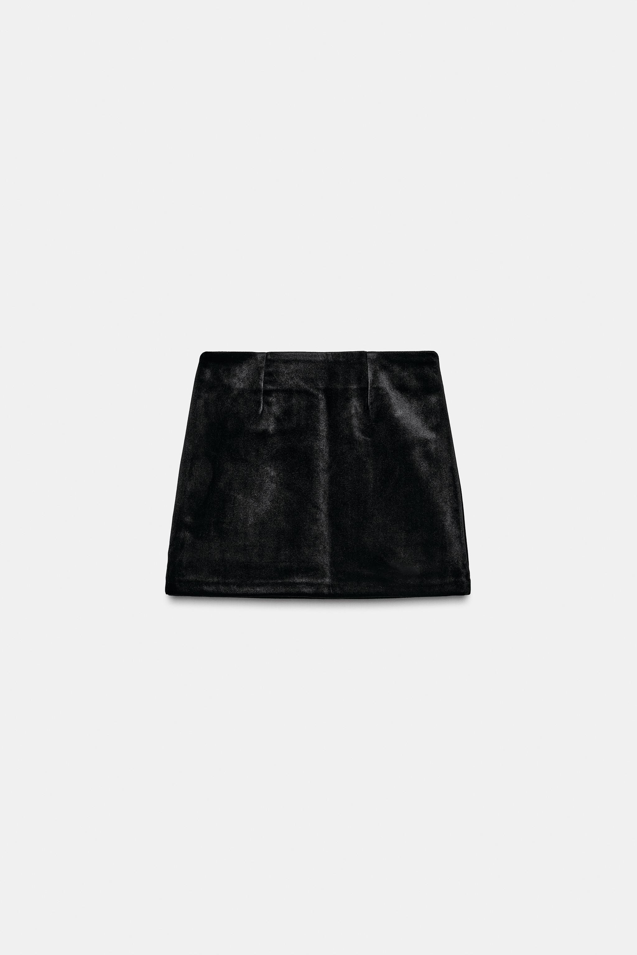 VELVET SHORT SKIRT | Zara UK