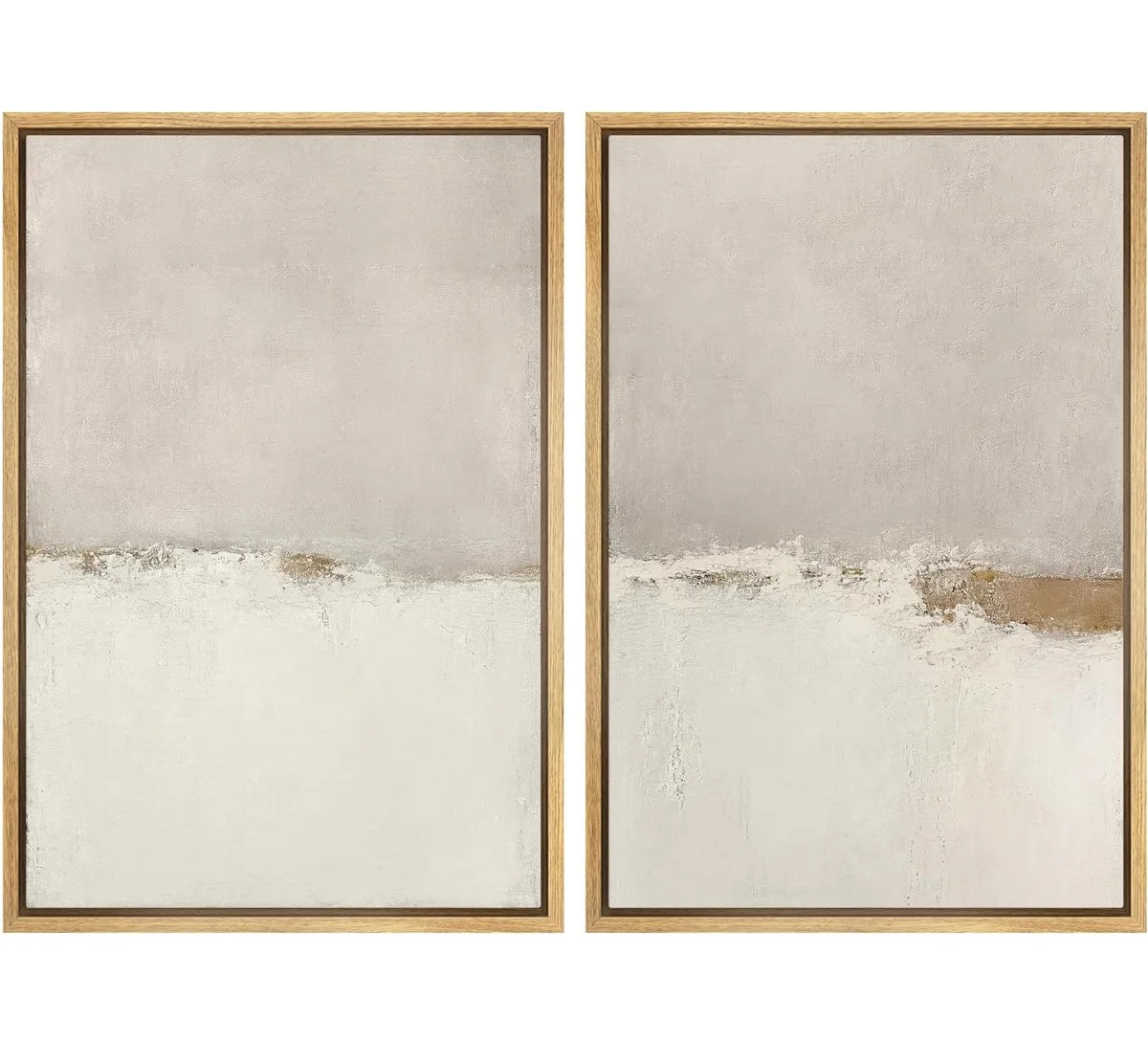 Minimal Landscape Beige Tan Abstract Grunge Modern Art Minimalist Neutral Decor Frame 2 Pieces Pi... | Wayfair North America
