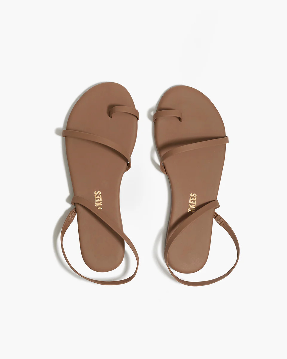 TKEES Mia Napa Leather Sandals in Beach Bum | TKEES