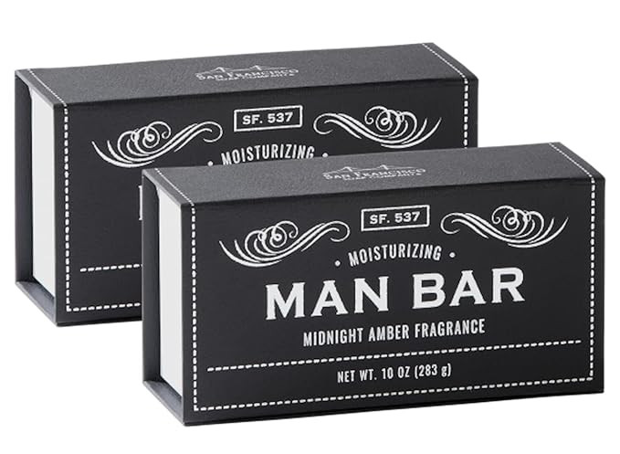 San Francisco Soap Company Man Bar Set of 2 10 oz. Soap Bars (Midnight Amber) | Amazon (US)